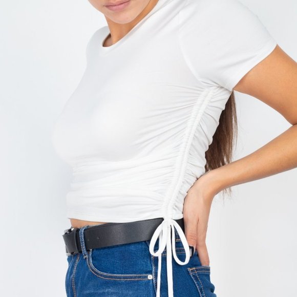 Drawstring Crop Top - Picture 4 of 5